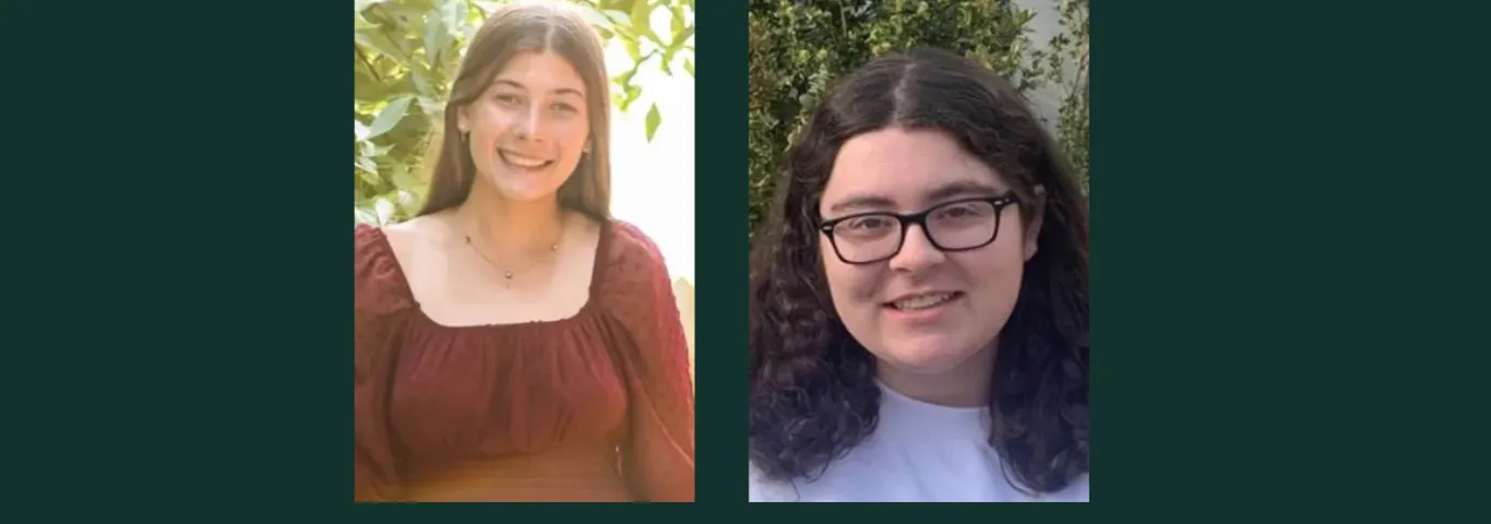 Nicole Spangler (left) and MJ Jones (right) Living History Scholars