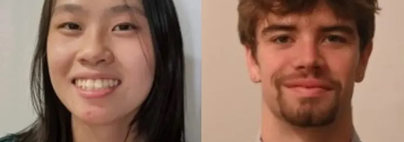 Jennifer Ong and Calvin Crossland, the 2026 Living History Scholars in the Department of History