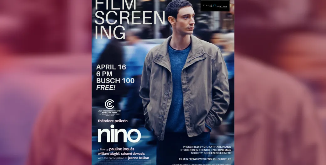 "Cover Image advertising the screening of the film, 'Nino'"