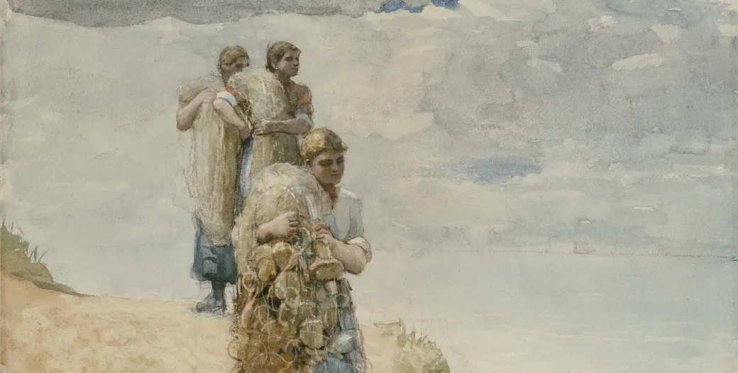 "Winslow Homer's 'On The Cliff, Cullercoats' circa 1881-2"