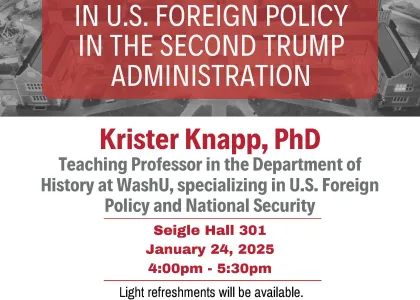 "CCHP January 2025 flyer, lecture presented by Krister Knapp"