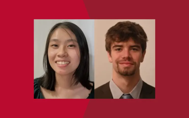 Jennifer Ong and Calvin Crossland, the 2026 Living History Scholars