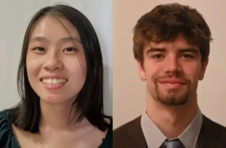 Jennifer Ong and Calvin Crossland, the 2026 Living History Scholars in the Department of History
