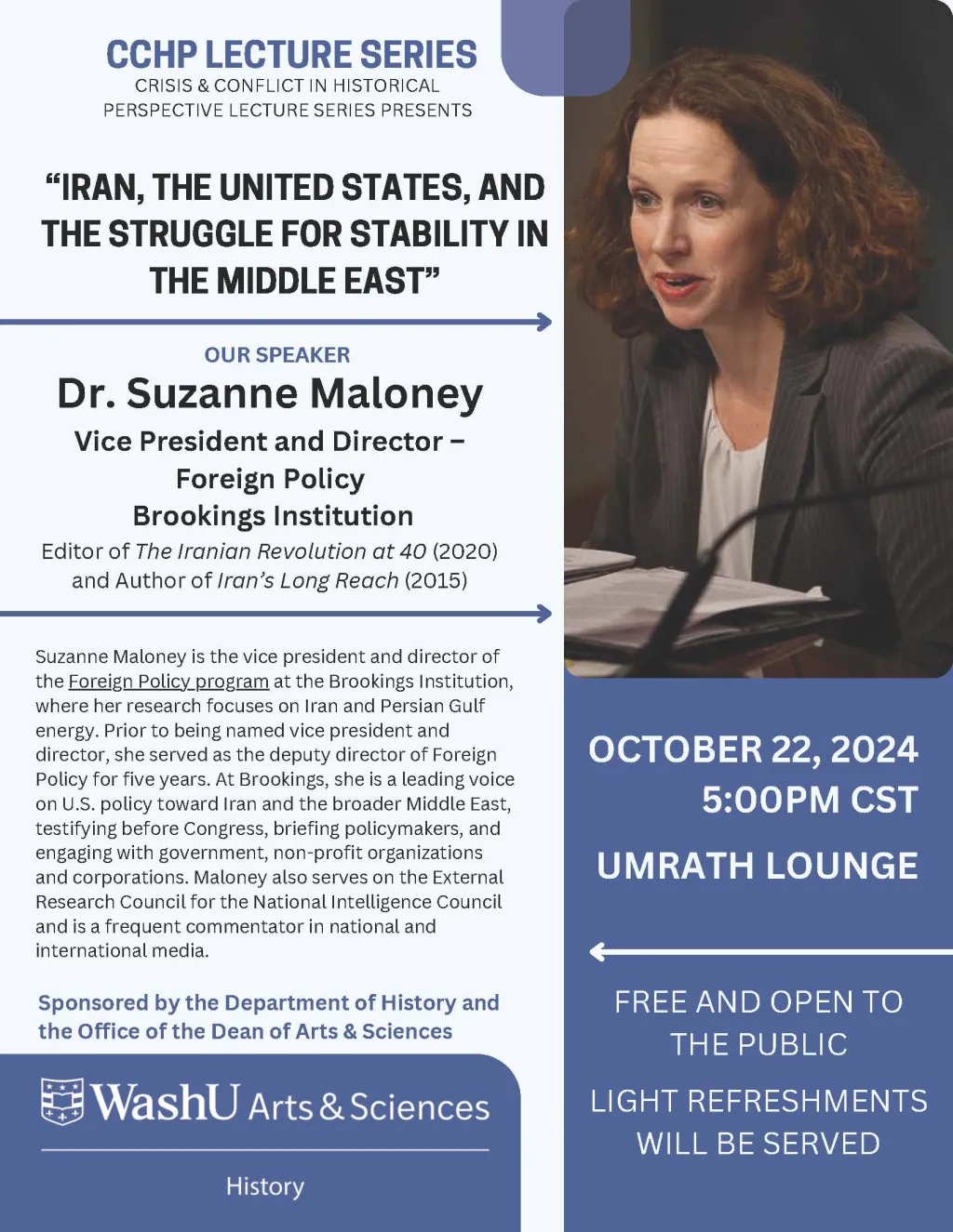 "CCHP - Suzanne Maloney, VP and Director, Brookings Institution"