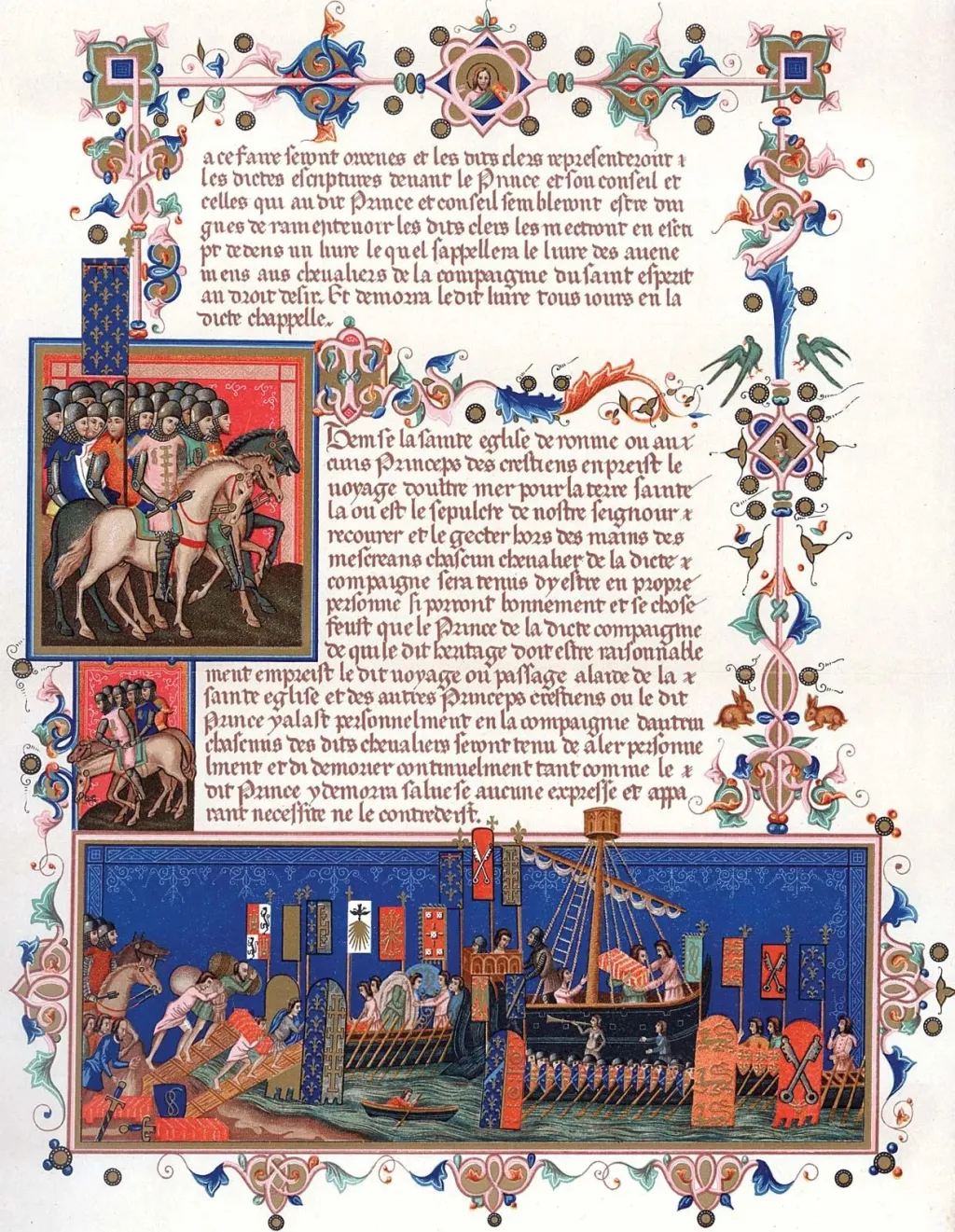 "Crusaders departing for the Holy Land, chromolithograph of a 15th-century illuminated manuscript. | Photos.com/Thinkstock, Brittanica"