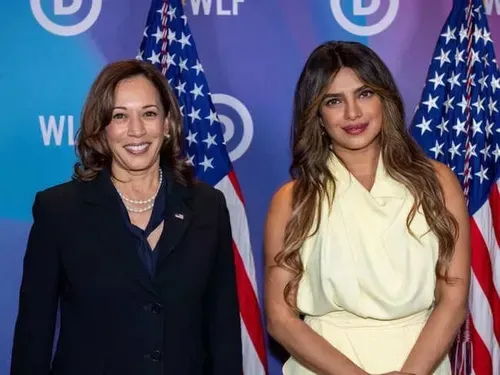 "Kamala Harris with Priyanka Chopra"