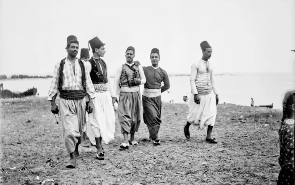 "Fisherman at Saint Jean d’Acre in then Ottoman Syria, now Israel. Photo taken in 1891 by André Salles. Courtesy Bibliothèque nationale de France, Paris"
