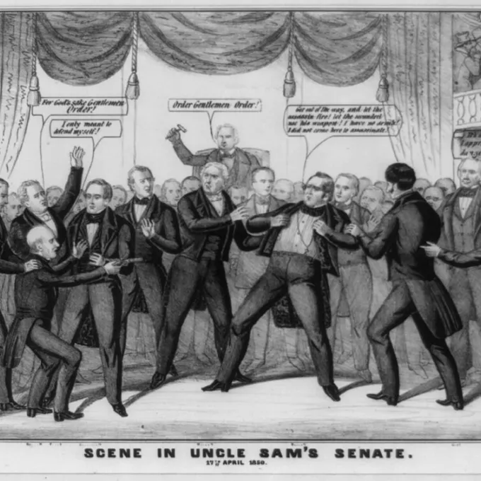 "Scene in Uncle Sam's Senate, April 1850"