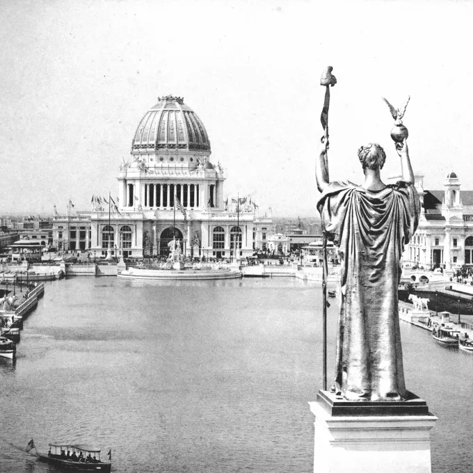"Looking west from peristyle - Court of Honor and Grand Basin, 1893"