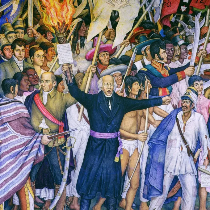 "Grito de Dolores, battle cry of the Mexican War of Independence from Spain, first uttered by Miguel Hidalgo y Costilla, parish priest of Dolores (now Dolores Hidalgo, Guanajuato state), on September 16, 1810."