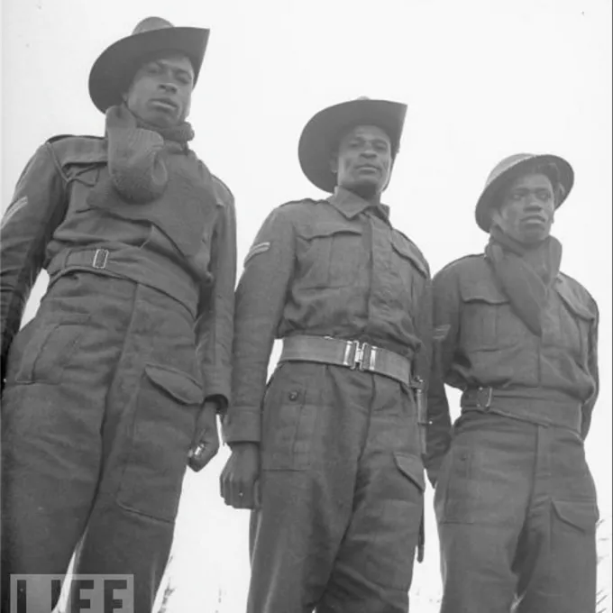 "World War II involving members of the South African Native Military Corps"