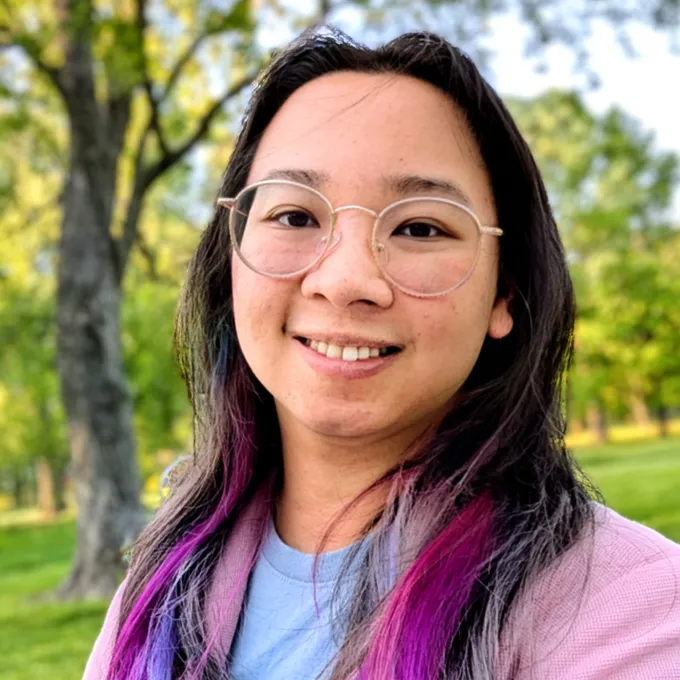 "Photo of Angela He, an alum of WashU History"