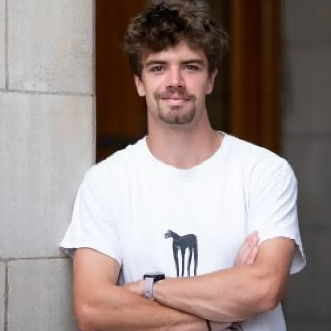 "Image of Calvin Crossland, an undergraduate in the Department of History"