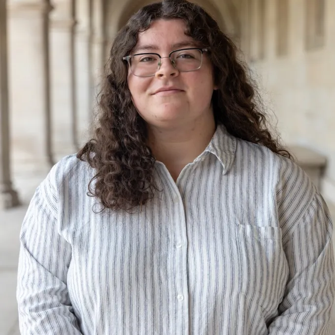 "MJ Jones, undergraduate in the Department of History at WashU, Living History Scholars participant and recipient of Mendel Sato Research Award"