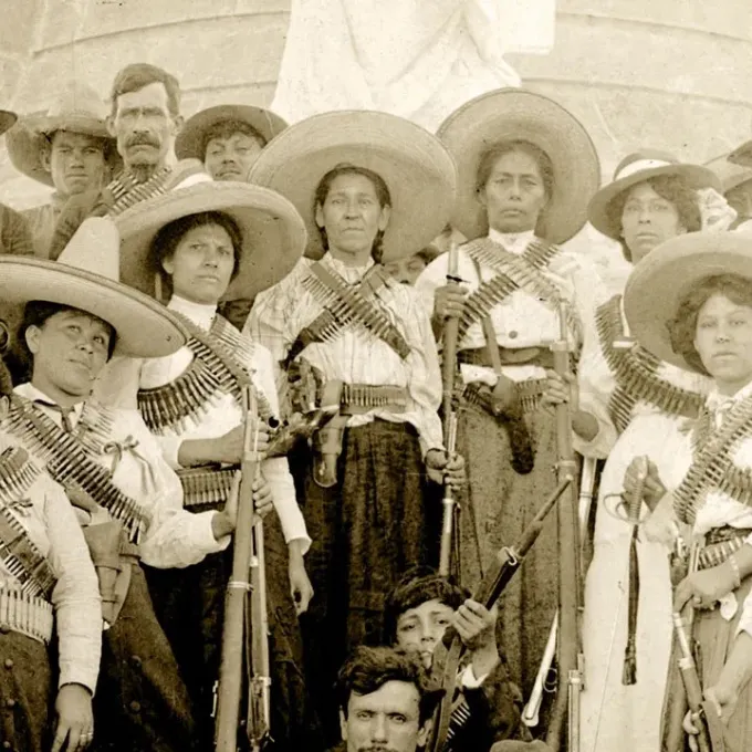 "'las soldaderas', an image from the 1910s Mexican revolution"