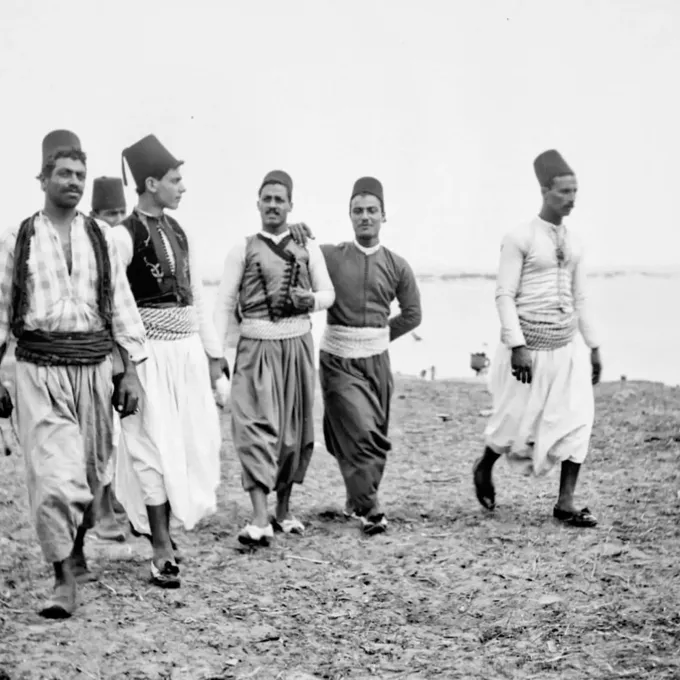 "Fisherman at Saint Jean d’Acre in then Ottoman Syria, now Israel. Photo taken in 1891 by André Salles. Courtesy Bibliothèque nationale de France, Paris"